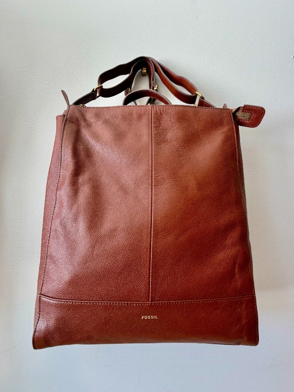NWT Fossil Tan Leather Back Pack